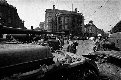 Man in front of the Tank Czechoslovakia 1968